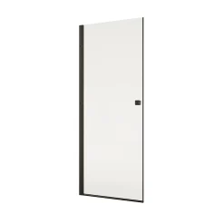 Aurlane Porte de Douche Pivotante 70x180 cm en Verre Trempe 5 mm - Finition Noire - DARK ELEMENTARY