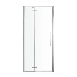 GoodHome Porte de douche pivotante Ezili transparent alu brossé 90 cm* Porte De Douche