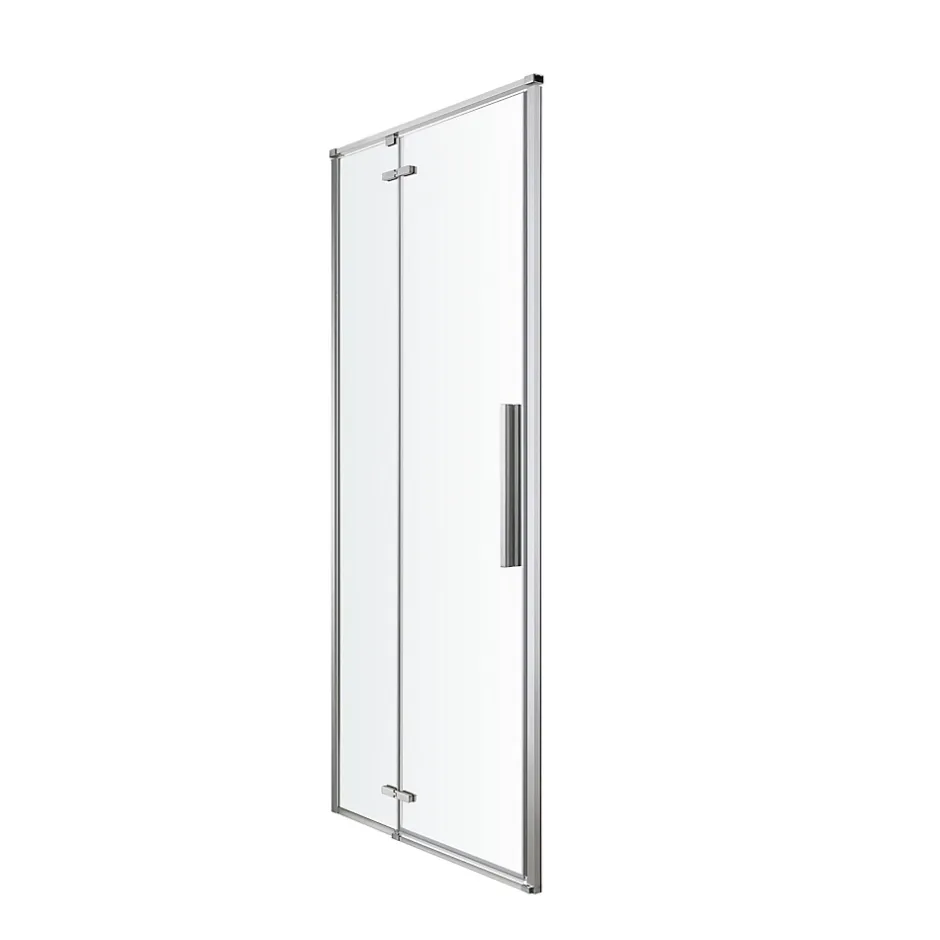 GoodHome Porte de douche pivotante Ezili transparent alu brossé 90 cm* Porte De Douche