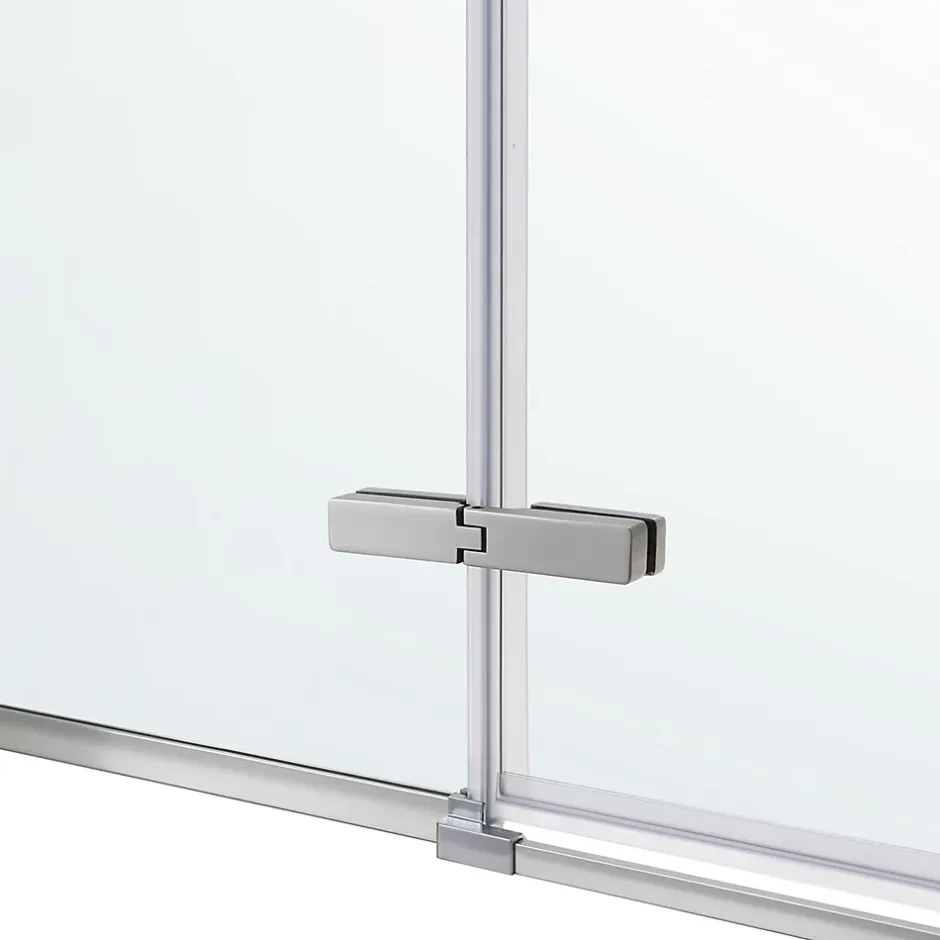 GoodHome Porte de douche pivotante Ezili transparent alu brossé 90 cm* Porte De Douche