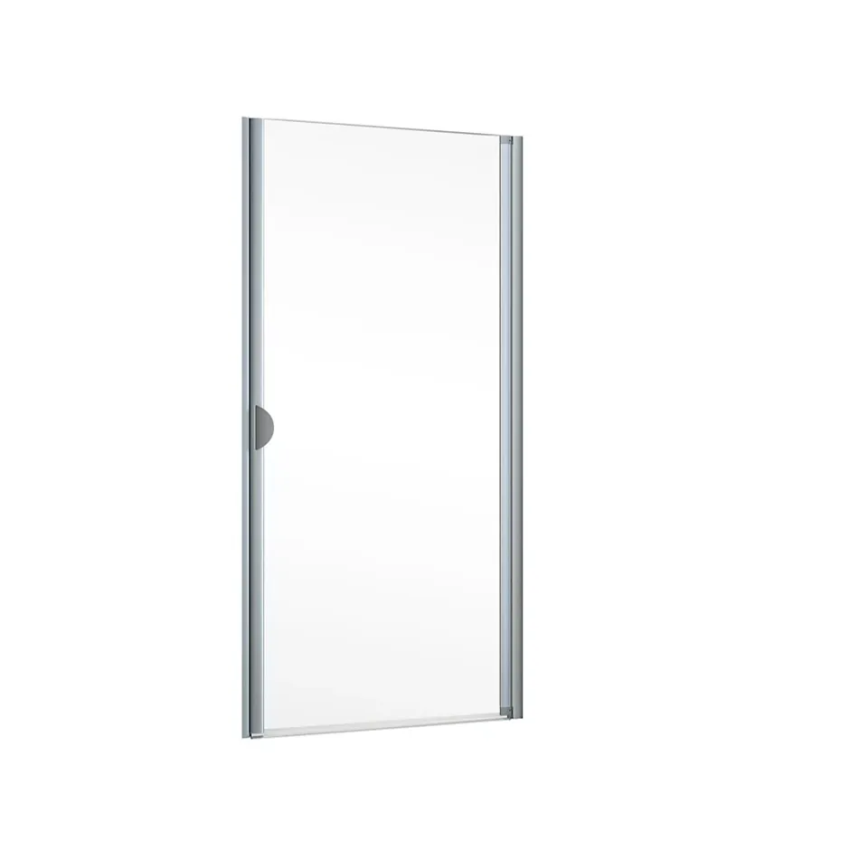 Schulte Porte de douche pivotante l.80 x H.180 cm, verre transparent, profilé alu-argenté, Sunny I* Porte De Douche