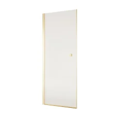 Aurlane Porte de Douche Pivotante 90x180 cm en Verre Trempe 5 mm - Finition Or Brosse - GOLD ELEMENTARY