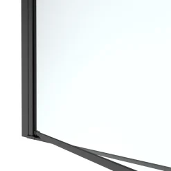 GoodHome Porte de douche pivotante l.80 x H.195 cm, verre transparent, profilés alu noir, Ledava* Porte De Douche