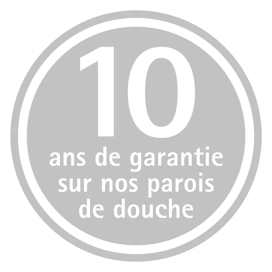 Schulte Porte de douche pivotante et paroi latérale l.80 x L.80 x H.190 cm, profilé noir, verre brume, NewStyle