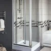Cooke & Lewis Porte de douche pliante Onega transparent 80 cm