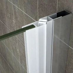 Saniverre Porte de douche pliante MONA H.195 - largeur réglable de 76 à 80 cm verre transparent -