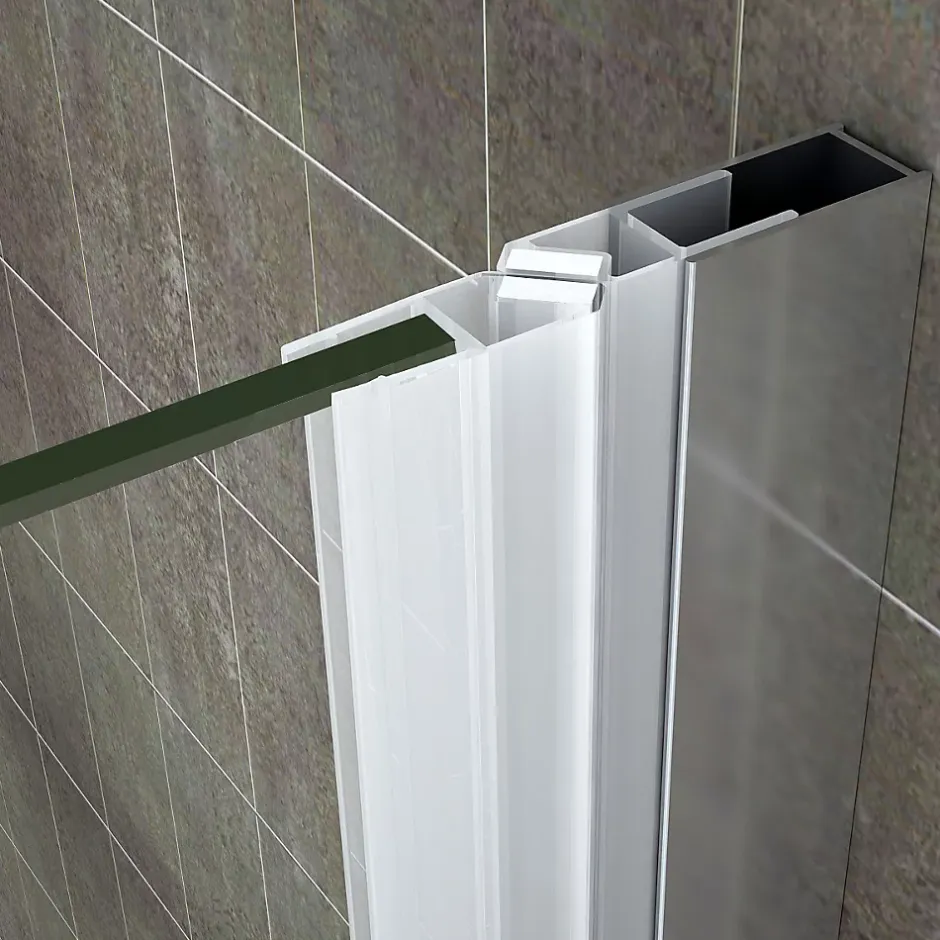 Saniverre Porte de douche pliante MONA H.195 - largeur réglable de 76 à 80 cm verre transparent -