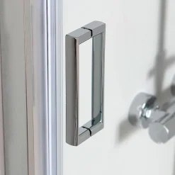 Kiamami Valentina Porte de douche pour niche 130 cm verre clair réversible - new giada* Porte De Douche
