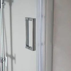 Kiamami Valentina Porte de douche pour niche 130 cm verre clair réversible - new giada* Porte De Douche