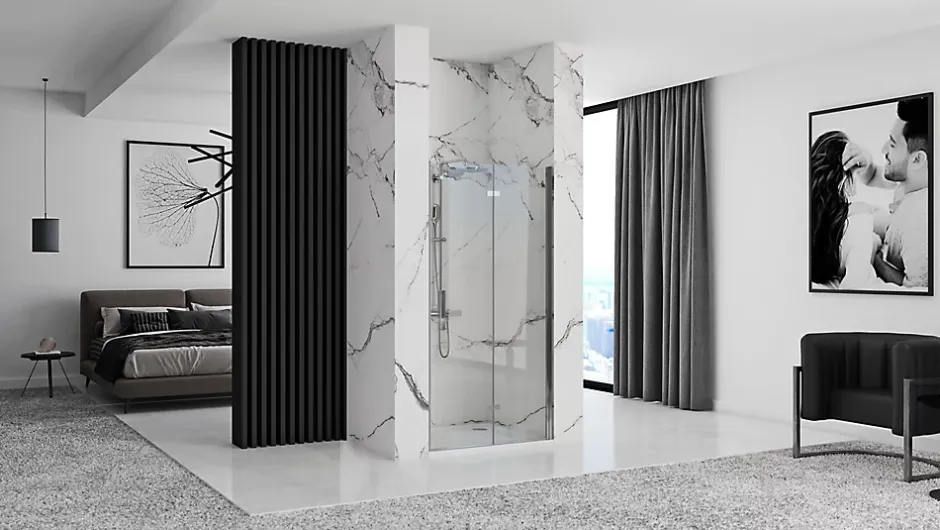 Rea Porte De Douche Molier 80 Chrome + Profilé