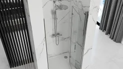 Rea Porte De Douche Molier 80 Chrome + Profilé