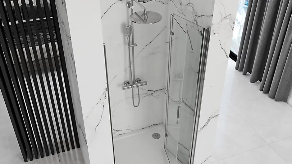Rea Porte De Douche Molier 80 Chrome + Profilé