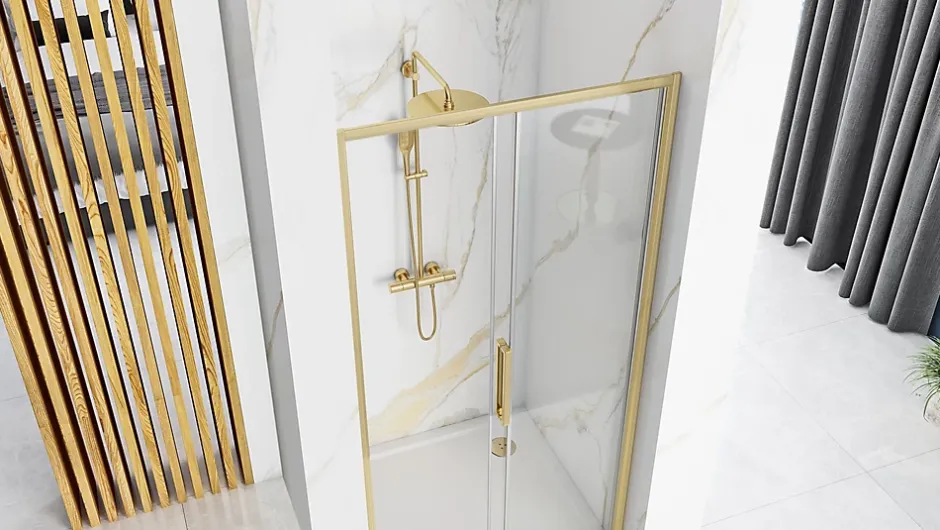 Rea Porte De Douche Rapid Slide 110 Brush Gold* Porte De Douche