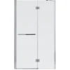 GoodHome Porte de douche semi pivotante Naya transparent 120 cm
