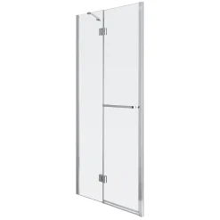 GoodHome Porte de douche semi pivotante Naya transparent 120 cm
