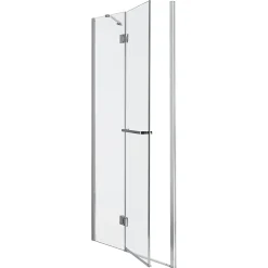 GoodHome Porte de douche semi pivotante Naya transparent 120 cm