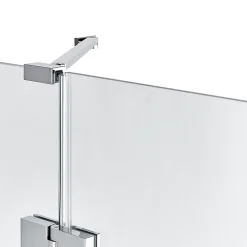 GoodHome Porte de douche semi pivotante Naya transparent 120 cm
