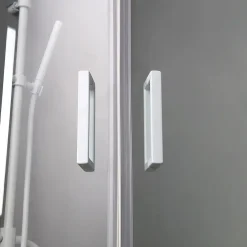 Kiamami Valentina Porte De Douche Semi-Circulaire Avec Profilés Blancs 80X80 Cm - Venere* Porte De Douche
