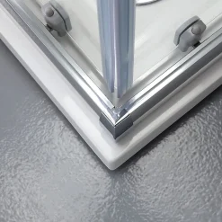 Kiamami Valentina Porte De Douche 80X80 Transparente Portes Coulissantes Profilés Chromés - Giada* Porte De Douche