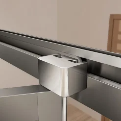 AICA Sanitaire Porte de douche 80x185cm en verre trempé porte de douche pliante vers l'intérieur installation en niche