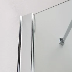 Kiamami Valentina Porte double articulée pour baignoire en verre clair - giada* Pare-Baignoire