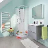 Cooke & Lewis Portes de douche angle circulaire Onega transparent 80 x 80 cm