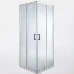 Cooke & Lewis Portes de douche angle droit Onega transparent 80 x 80 cm