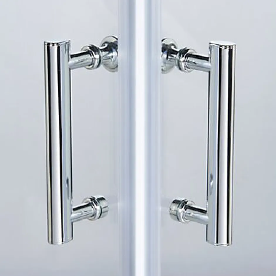Cooke & Lewis Portes de douche angle droit Onega transparent 80 x 80 cm