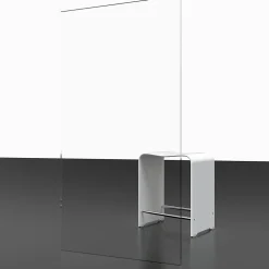Schulte Portes de douche battantes en niche 90 x 200 cm, verre anticalcaire, profilé noir mat, Impériale Trend 2.0* Porte De Douche