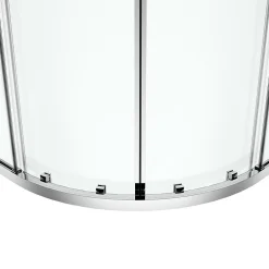 GoodHome Portes de douche coulissantes accès d'angle quart de cercle l.90 x L.90 x H.195 cm, verre transparent, profilés alu chrome, Ledava* Porte De Douche