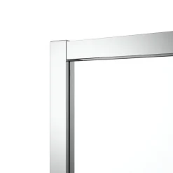 GoodHome Portes de douche coulissantes accès d'angle l.80 x L.80 x H.195 cm, bandes miroir, profilés alu chrome, Ledava* Porte De Douche