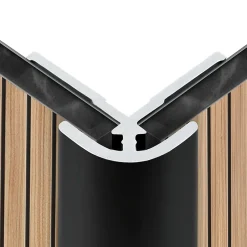 Schulte Profilé d'angle extérieur pour panneaux muraux DécoDesign noir