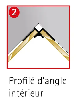 Schulte Profilé d'angle intérieur H.255 x 2,3 cm, aluminium, blanc brillant, Deco Design