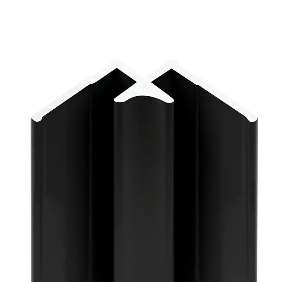 Schulte Profilé d'angle intérieur H.255 x 2,3 cm, aluminium, noir mat, Deco Design