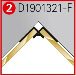 Schulte Profilé d'angle intérieur pour panneaux muraux DécoDesign noir* Panneau Mural De Salle De Bains