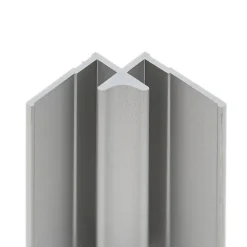 Schulte Profilé d'angle intérieur pour panneaux muraux DécoDesign, alu argenté
