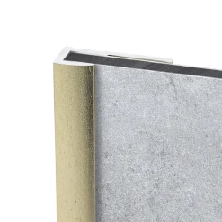 Schulte Profilé de finition + 1 profilé d'angle intérieur H.210 x l.1,7 cm, aluminium, or mat, decodesign vendu par 2* Panneau Mural De Salle De Bains