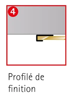 Schulte Profilé de finition H.255 x 1,7 cm, aluminium, blanc brillant, Deco Design* Panneau Mural De Salle De Bains