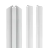 Schulte Profilé de fintion + 1 profilé d'angle intérieur H.255 x l.2,3 cm, aluminium, blanc brillant, Deco Design vendu par 2* Panneau Mural De Salle De Bains