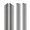 Schulte Profilé de fintion + 1 profilé d'angle intérieur H.255 x l.2,3 cm, aluminium, argent, Deco Design vendu par 2