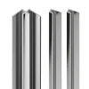 Schulte Profilé de fintion + 1 profilé d'angle intérieur H.255 x l.2,3 cm, aluminium, chrome, Deco Design vendu par 2* Panneau Mural De Salle De Bains