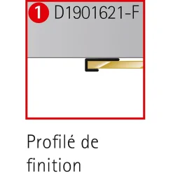 Schulte Profilé de fintion pour panneaux muraux DécoDesign, aspect chromé