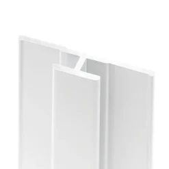 Schulte Profilé de jonction H.255 x 3,3 cm, aluminium, blanc brillant, Deco Design* Panneau Mural De Salle De Bains
