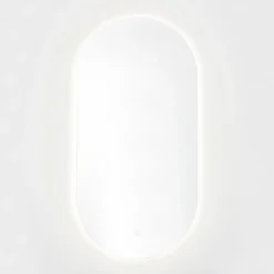 Naturel Project 60x120 cm miroir suspendu ovale avec éclairage LED 3 couleurs, film chauffant anti-buée et capteur (ZPROV12060LED)* Miroir Lumineux