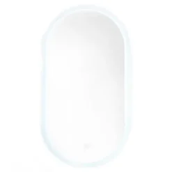 Naturel Project 60x120 cm miroir suspendu ovale avec éclairage LED 3 couleurs, film chauffant anti-buée et capteur (ZPROV12060LED)* Miroir Lumineux