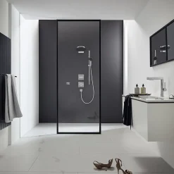 Hansgrohe Pulsify Select S Set de douche 105 3 jets Relaxation avec barre C 90 cm chromé 24170000* Colonne De Douche Sans Robinetterie