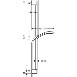 Hansgrohe Pulsify Select S Set de douche 105 3 jets Relaxation avec barre C 90 cm chromé 24170000* Colonne De Douche Sans Robinetterie