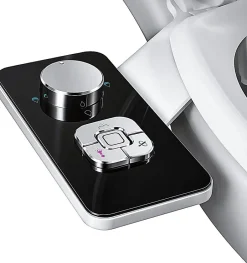 Nature Pro Pulvérisateur bidet non électrique, double buses autonettoyantes, nettoyage avant/arrière, bouton réglable eau froide.