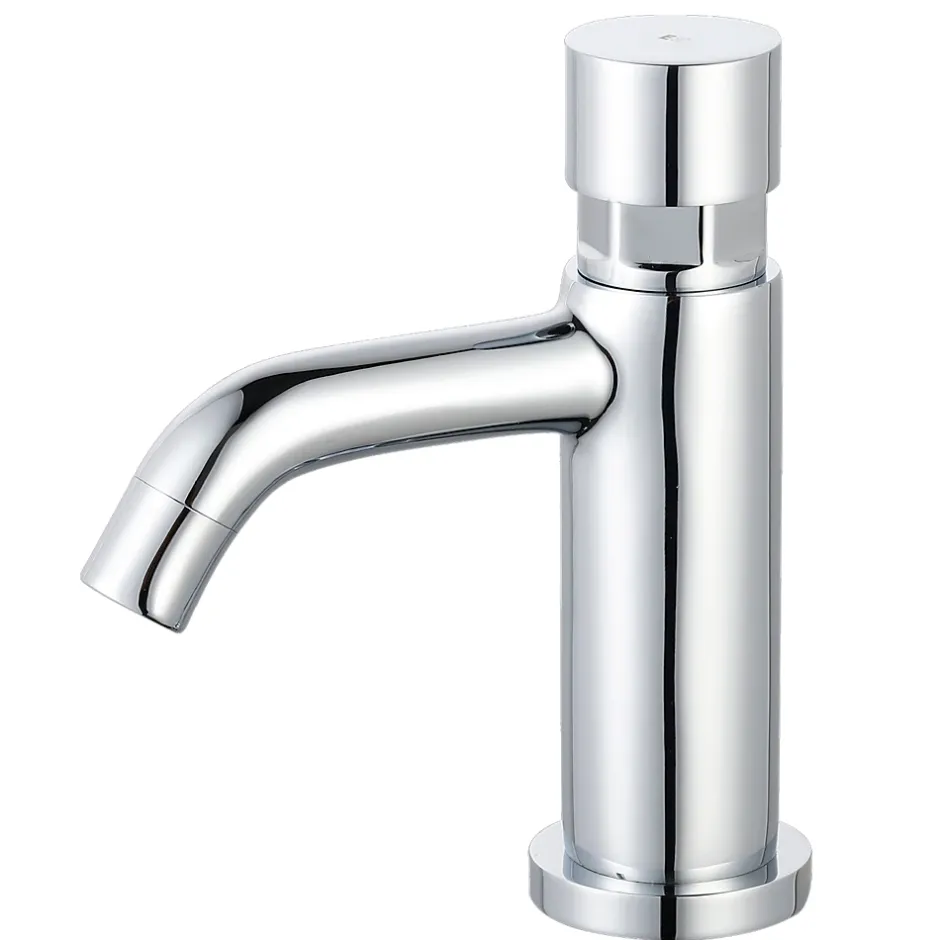 Essebagno Push robinet lave mains chrome eau froide Cilindro* Robinet Lave-Mains