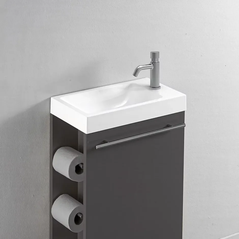 Essebagno Push robinet lave mains chrome eau froide Cilindro* Robinet Lave-Mains